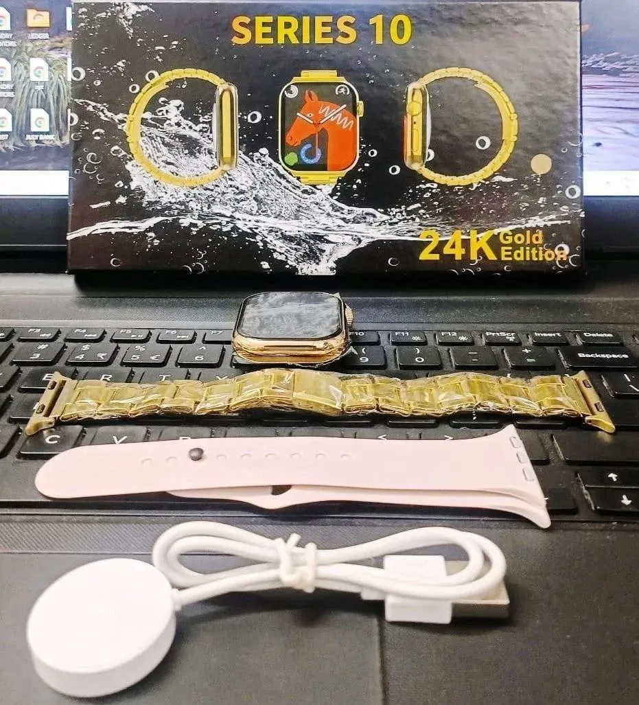 Smart Watch - Series 10 24K Golden Editor Eid Mubarak